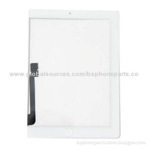 High Copy Touch Digitizer Screen with Home Button Flex and Adhesive for iPad 3, White